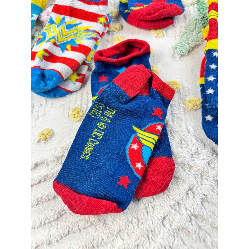 DC Comics Wonder Woman Novelty Socks Lot Ankle and Cape Knee High 6 Pairs - Picture 2 of 7